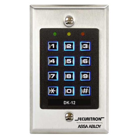 Codicilos Digital Keypad System with Illuminated Keys Single Gang Satin Stainless Steel CO3847632